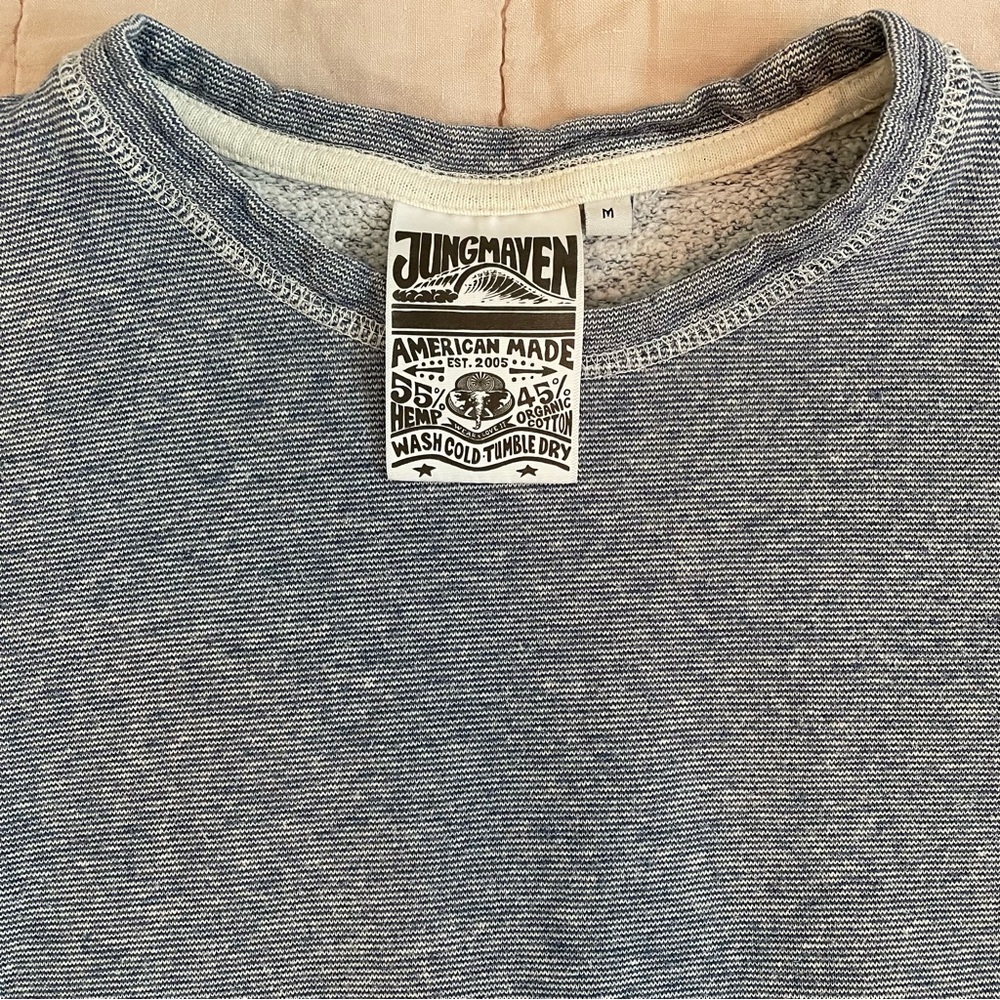 Jungmaven Fine Stripe Sweatshirt, Unisex size Medium - Picture 4 of 7